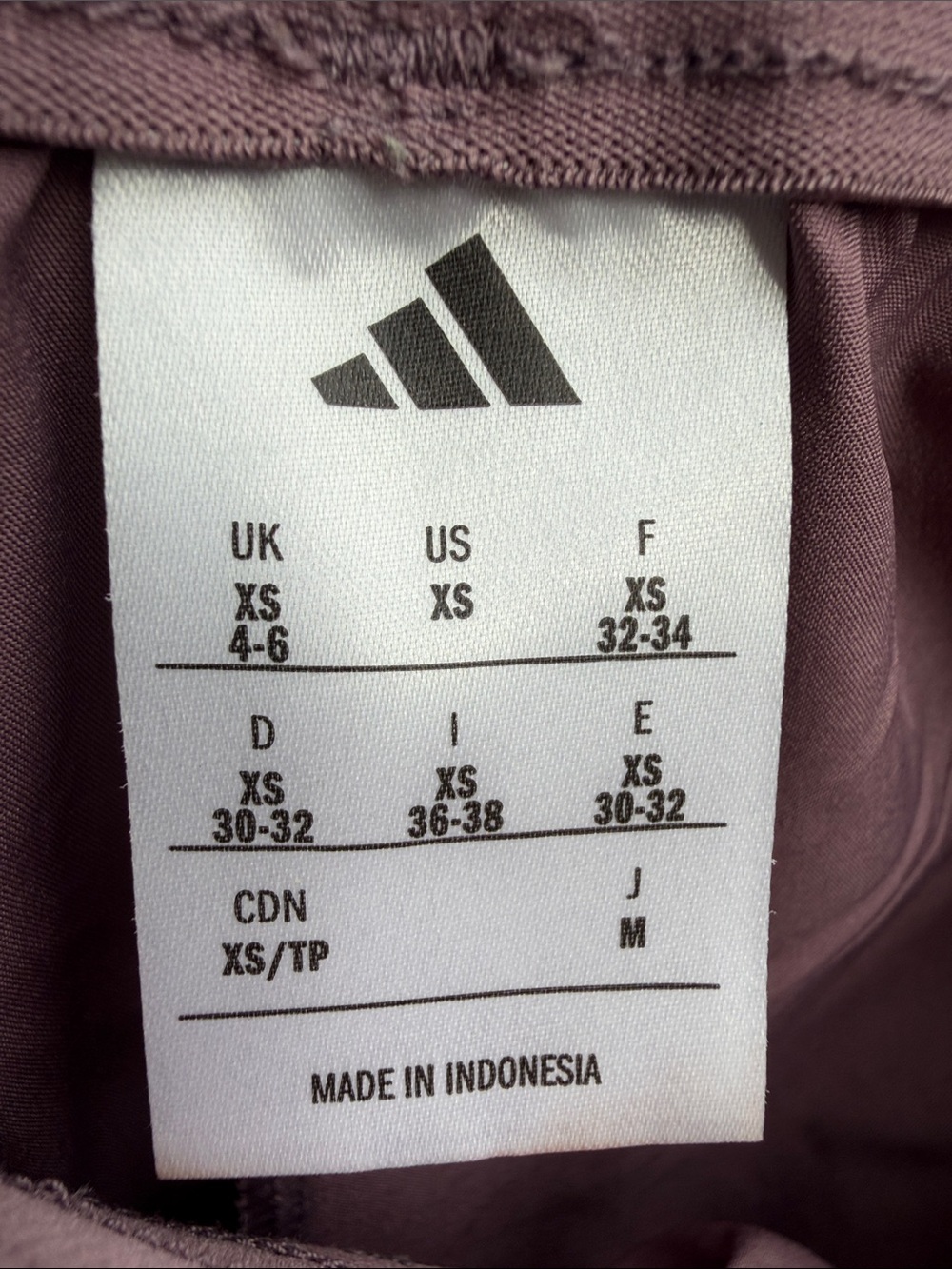 adidas Women's Athletic Shorts in Burgundy with White Stripes - Picture 5 of 5